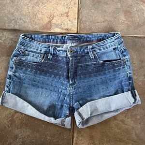 Tommy Hilfiger Jean Shorts Denim Embroidered Bohemian Festival Size 8
